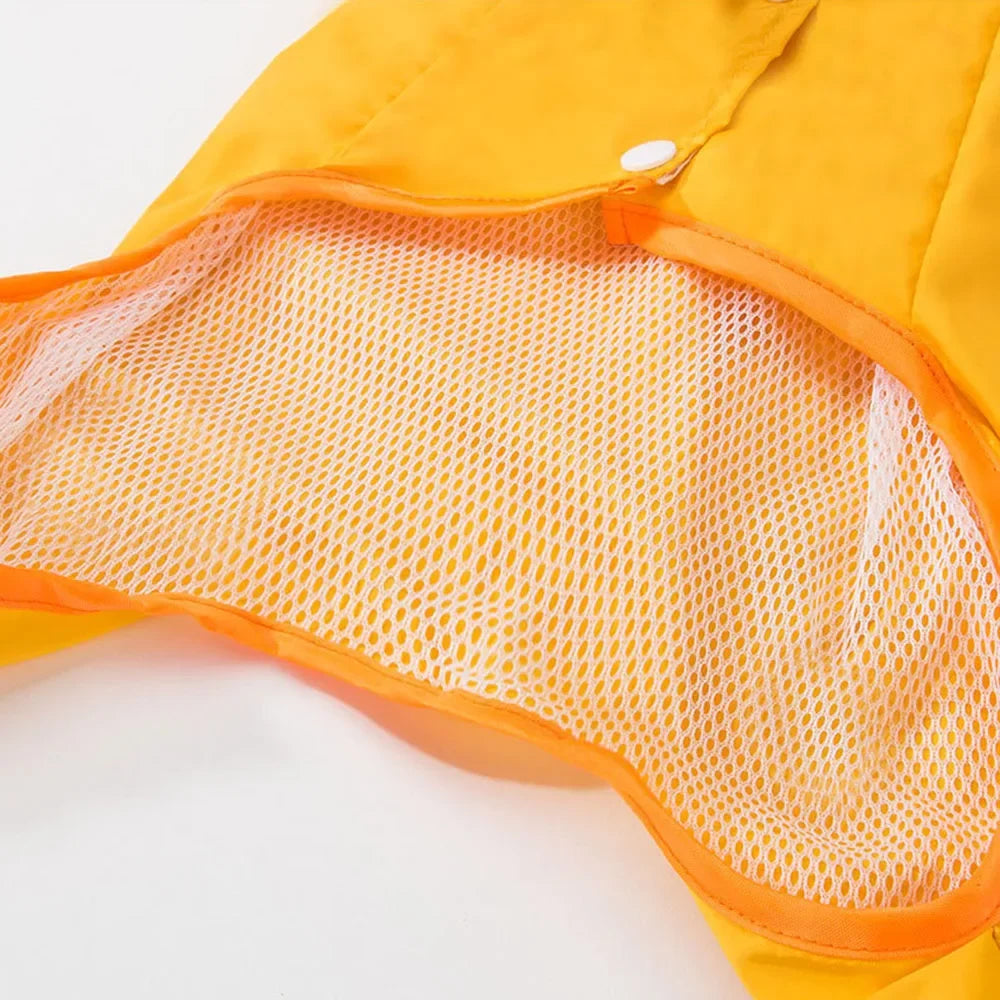 Cute Dog Raincoat Waterproof Costume | Yellow Bear or Honey Bee