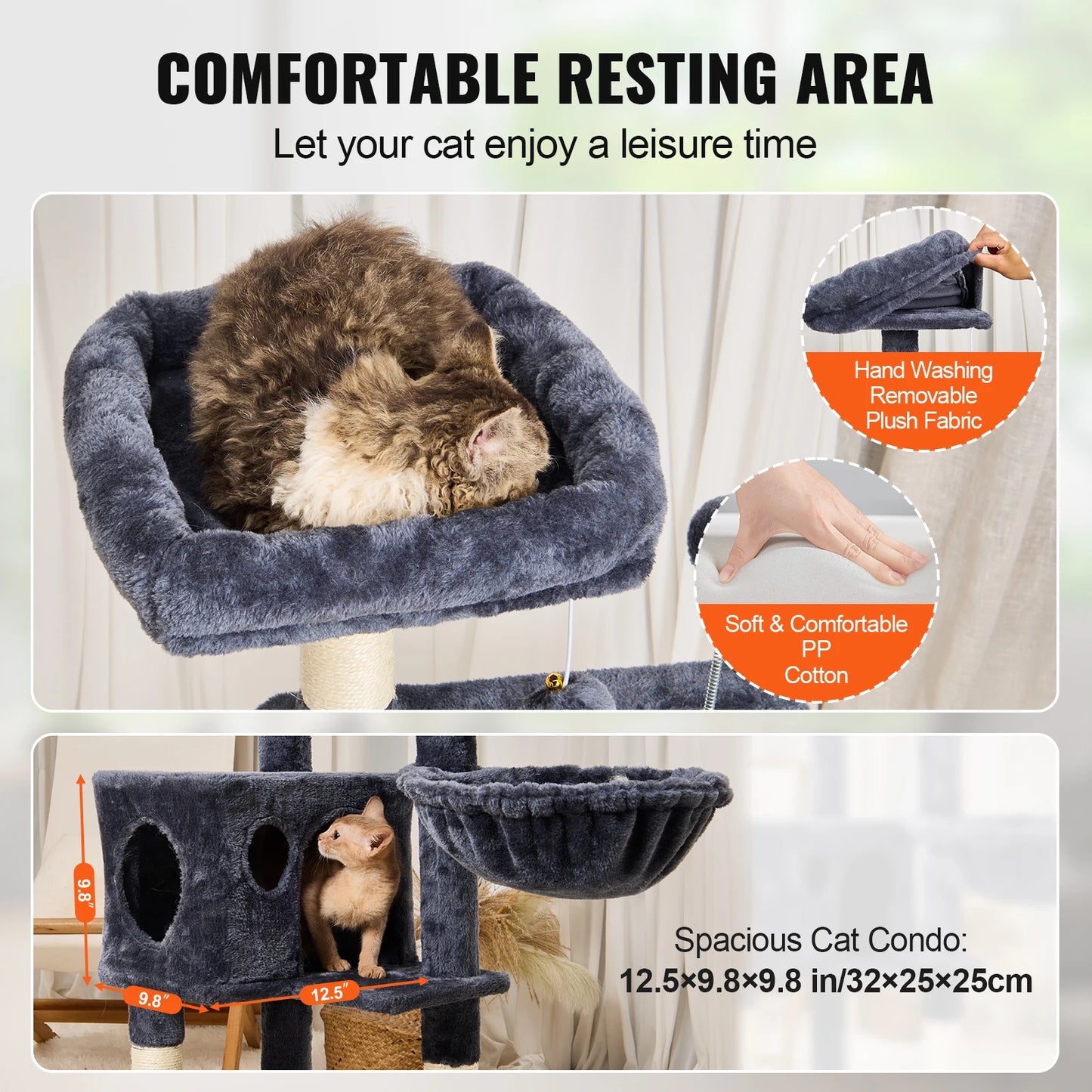 Cat Tree Towers | Cat Condo Sisal Scratching Post | Hammock | Multiple Options