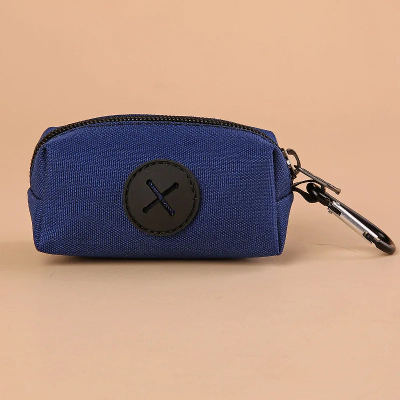 Canvas Dog Poop Bag Holder | Outdoor Pet Waste Bag with Carabiner Clip (Bags not Included)