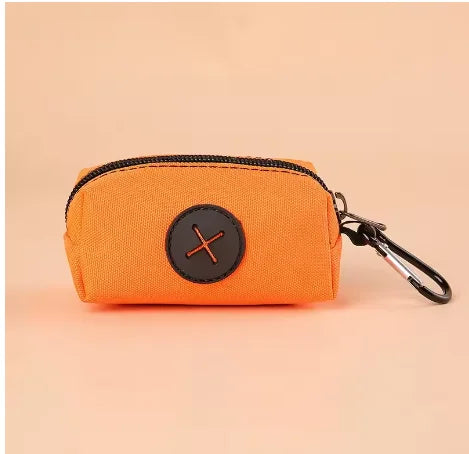 Canvas Dog Poop Bag Holder | Outdoor Pet Waste Bag with Carabiner Clip (Bags not Included)
