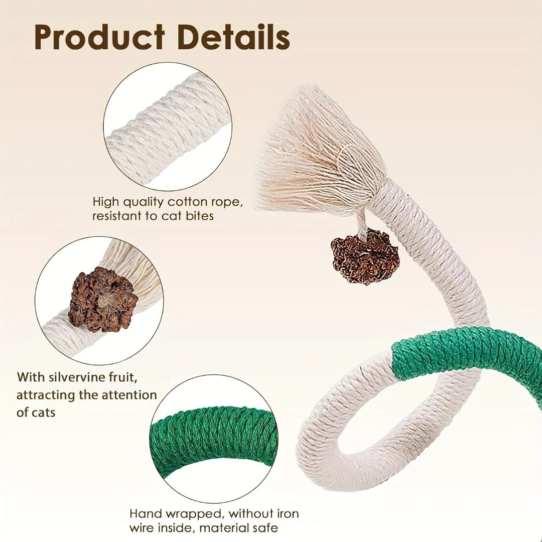 Cotton Rope Cat Chew Toy for Teeth Cleaning