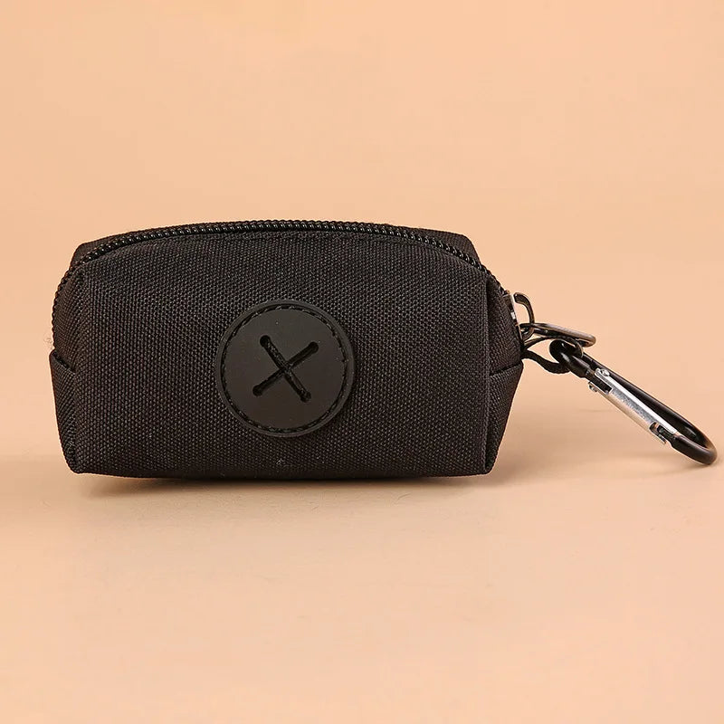 Canvas Dog Poop Bag Holder | Outdoor Pet Waste Bag with Carabiner Clip (Bags not Included)