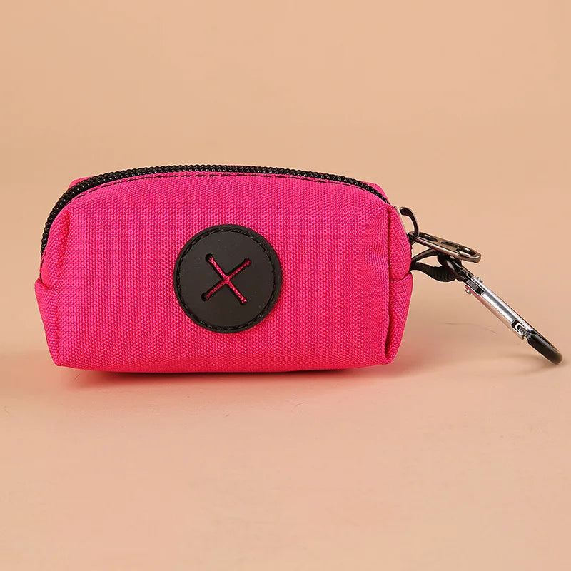 Canvas Dog Poop Bag Holder | Outdoor Pet Waste Bag with Carabiner Clip (Bags not Included)
