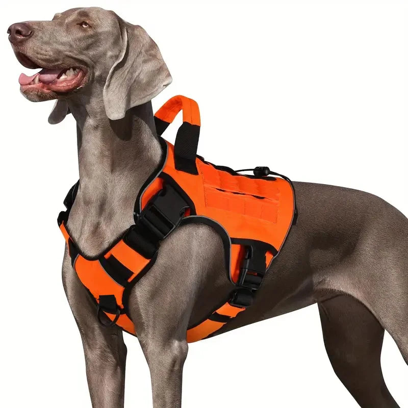 Adjustable No-Pull Tactical Dog Harness with Handle | Reflective Military Vest