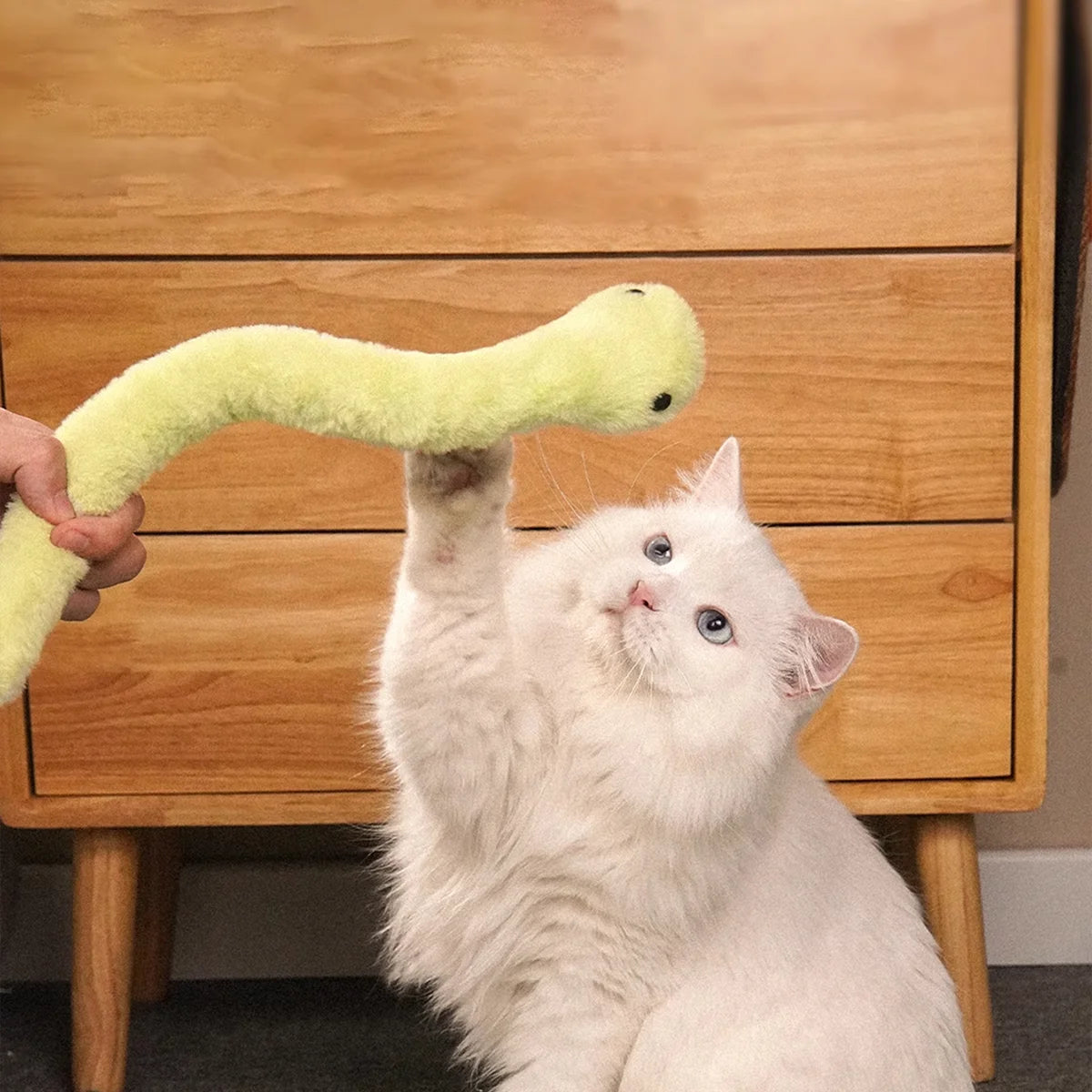 Squiggle Snake Cat Toy Chew-Proof | Interactive Plush Toy for Kittens/Puppies