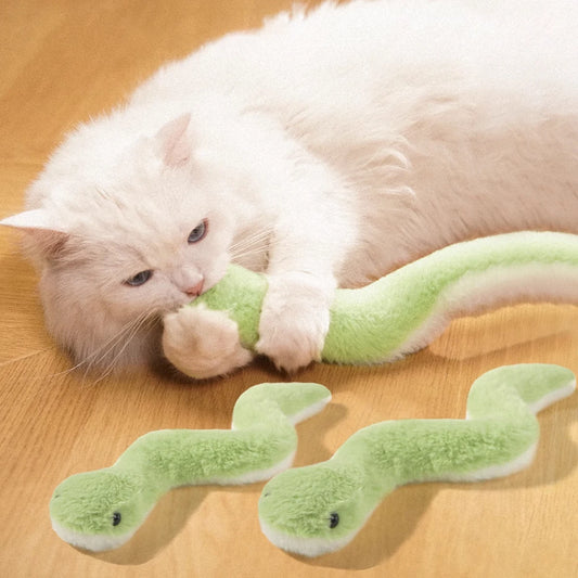 Squiggle Snake Cat Toy Chew-Proof | Interactive Plush Toy for Kittens/Puppies