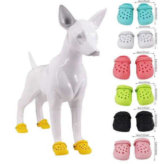 Fashionable Dog Shoes | Wear-resistant | Breathable | Skid-proof | Set of 2 | Blue Pink Yellow