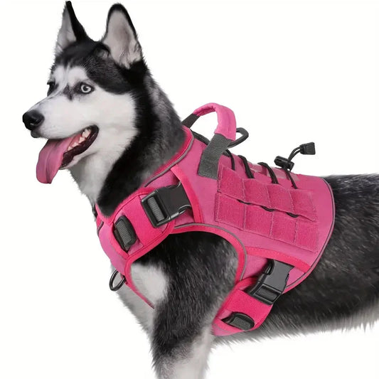 Adjustable No-Pull Tactical Dog Harness with Handle | Reflective Military Vest