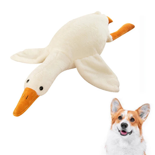 XL Soft Ducky Dog Snuggle Chew Toy | Pink White Yellow