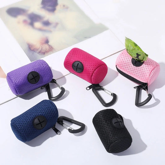 Mesh Dog Poop Pickup Bag | Pink Navy Black Purple Rose | Clip-on (Bags not Included)