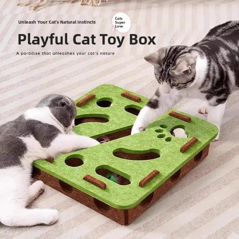 Cat and Dog Mental Stimulation Puzzle Toy | Felt Puzzle Box