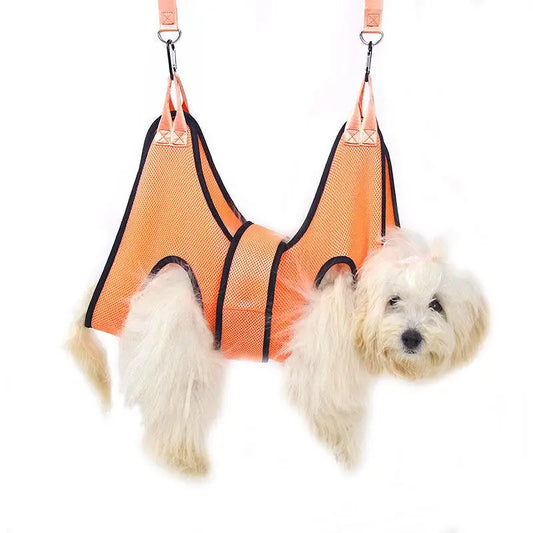 Peppy Orange Dog or Cat Bath Sling Hammock for Grooming