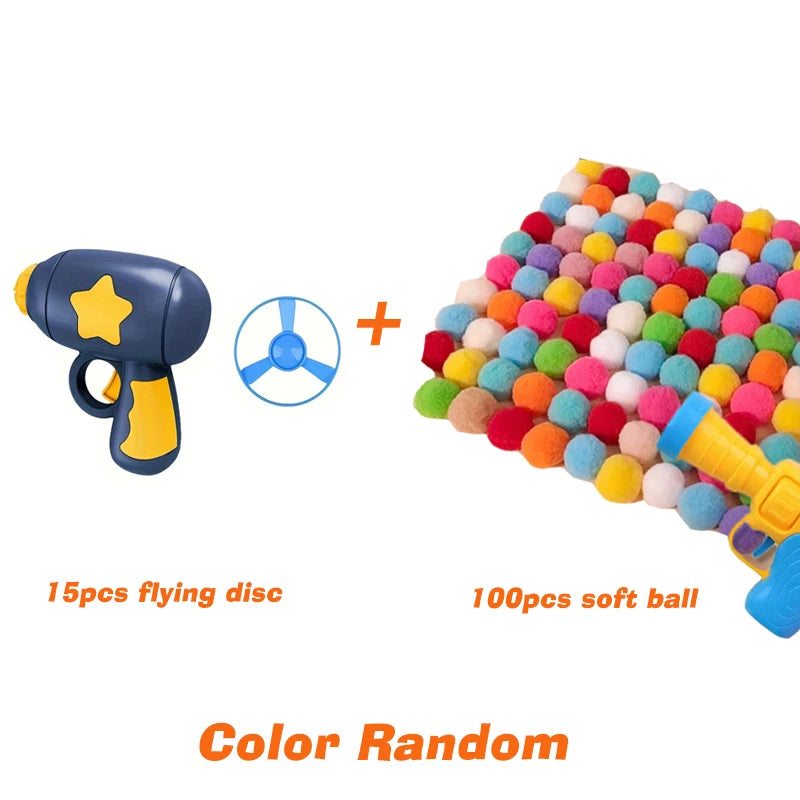 Fun Cat Toy Interactive Launcher for Puppies and Kittens | Soft Ball Gun or Flying Disc Gun