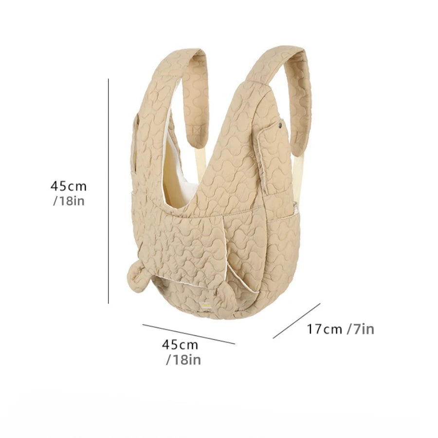 Cozy Teddy Bear-style Pet Carrier Bag for Cats or Dogs | Waterproof | Wind Resistant