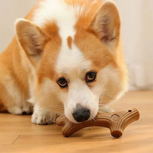 Durable Pine Wood-look Dog Chew Toy