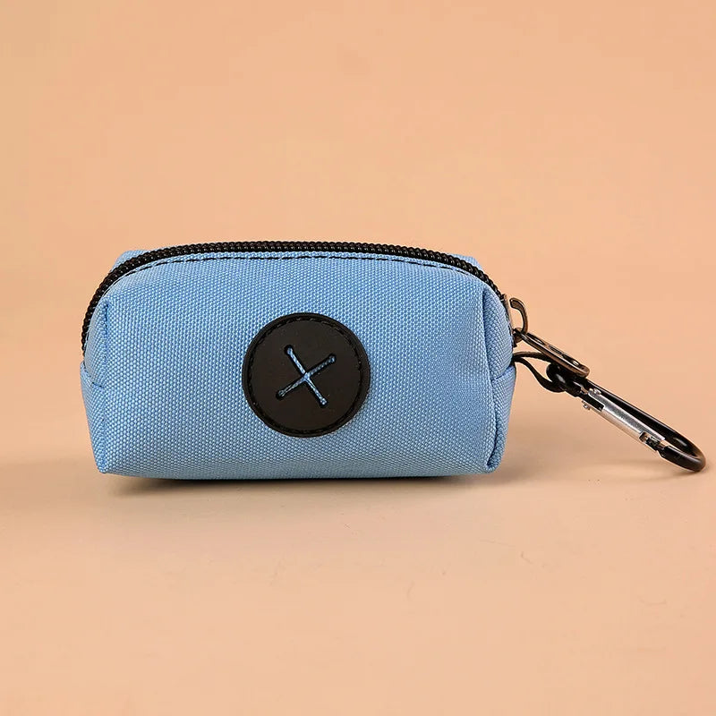 Canvas Dog Poop Bag Holder | Outdoor Pet Waste Bag with Carabiner Clip (Bags not Included)