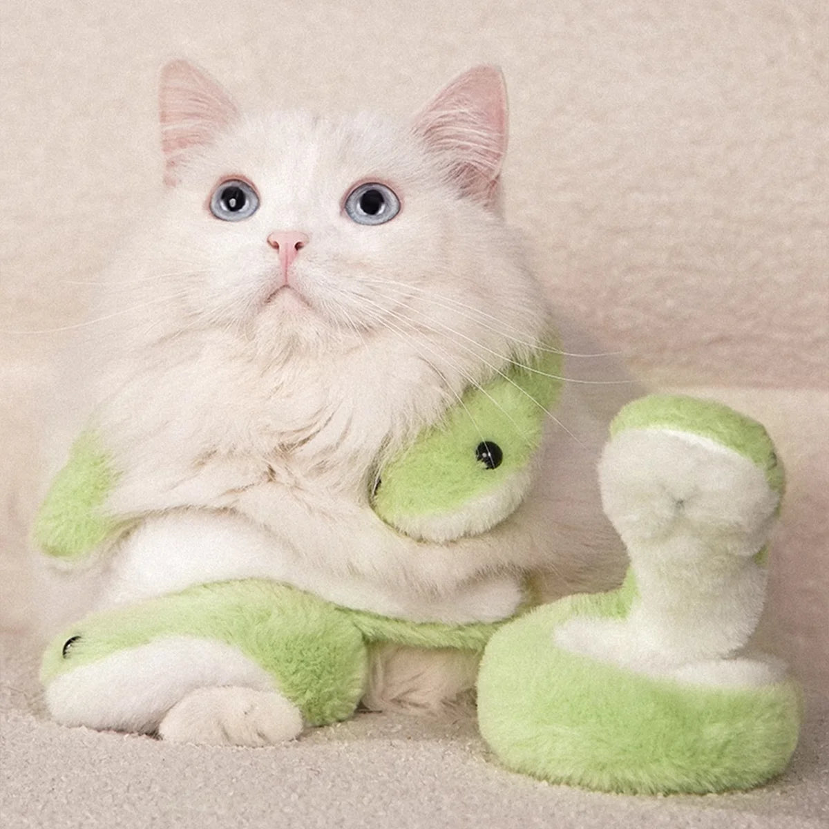 Squiggle Snake Cat Toy Chew-Proof | Interactive Plush Toy for Kittens/Puppies